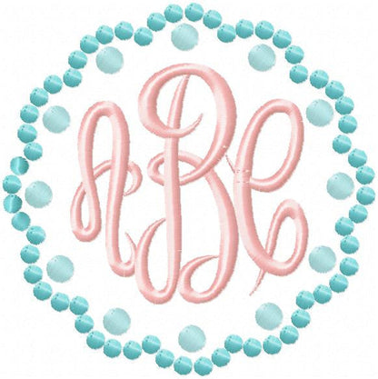 Scallop Dot Monogram Frame