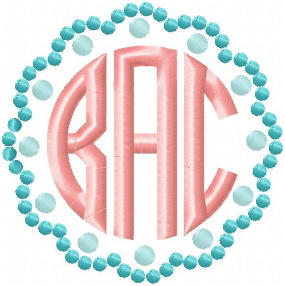 Scallop Dot Monogram Frame