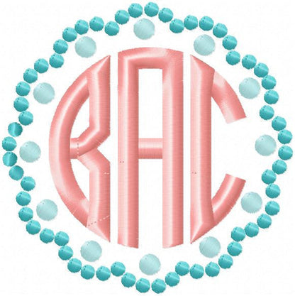 Scallop Dot Monogram Frame