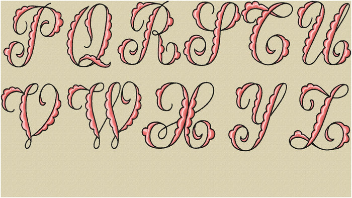 Scallop Script Monogram Font