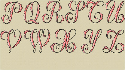 Scallop Script Monogram Font