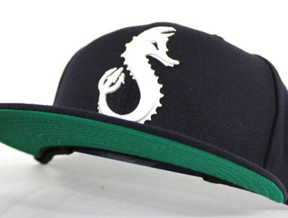 Seahorse New Era 9Fifty Snapback Hats (Navy Green Under Brim)