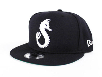 Seahorse New Era 9Fifty Snapback Hats (Navy Green Under Brim)