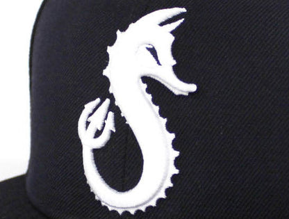 Seahorse New Era 9Fifty Snapback Hats (Navy Green Under Brim)
