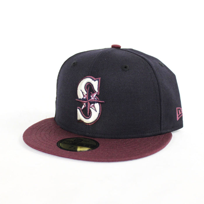 Seattle Mariners New Era 59Fifty Fitted Hat (Navy Maroon Gray Under Brim)