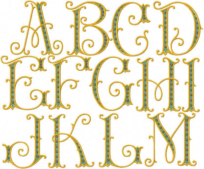 SETH I MONOGRAM FONT  - 2.5 AND 3.5 INCH SIZE