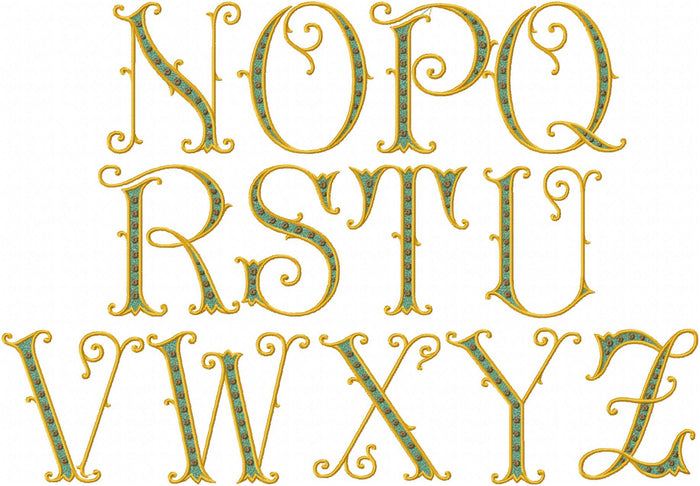 SETH I MONOGRAM FONT  - 2.5 AND 3.5 INCH SIZE