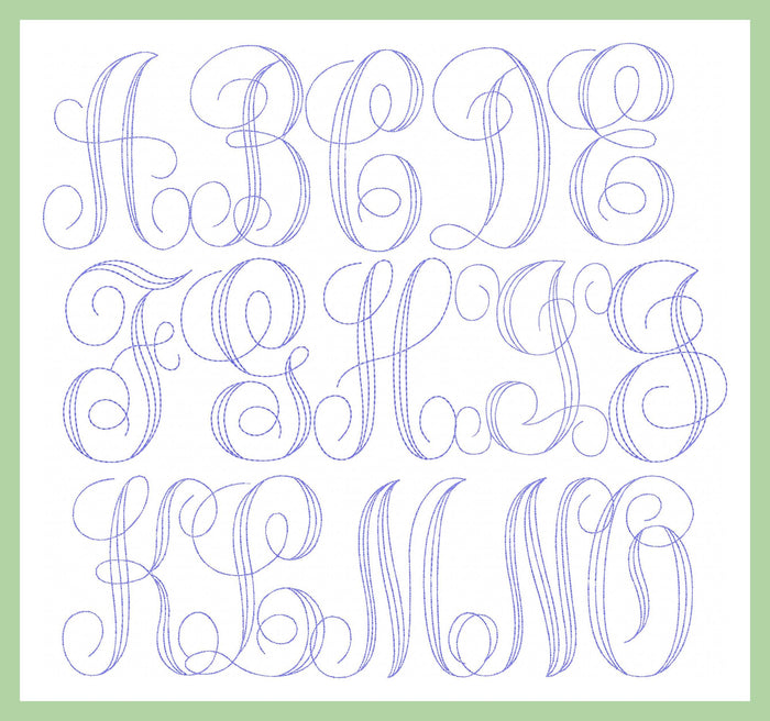 Single Stitch  Vines Font Extra Large