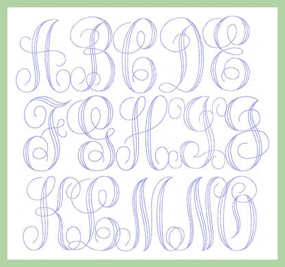 Single Stitch  Vines Font Extra Large