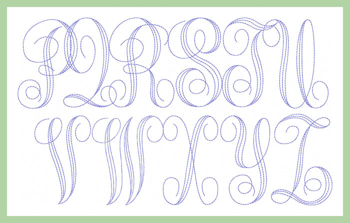 Single Stitch  Vines Font Extra Large