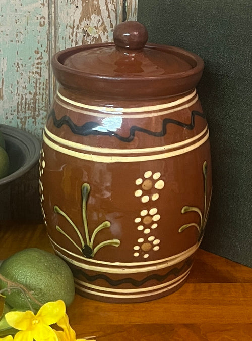 SJP-RTC-A Red Pottery Tea Canister