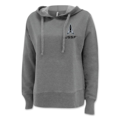 Space Force Delta Left Chest Ladies Hood
