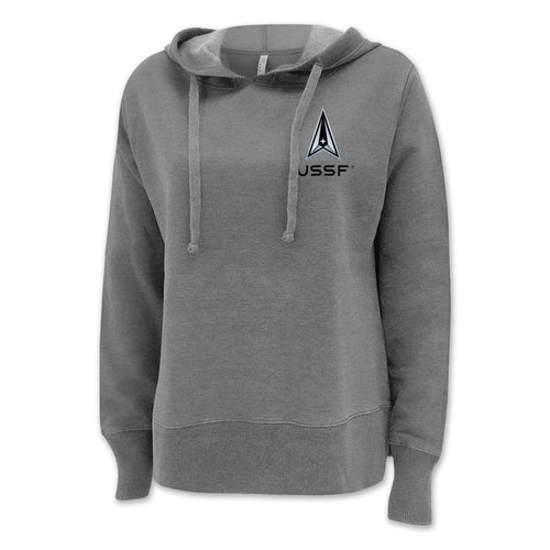 Space Force Delta Left Chest Ladies Hood
