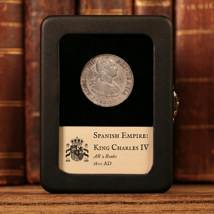 Spanish Empire, King Charles IV, AR 2 Reales - 1800 CE - Spanish Empire