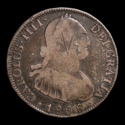 Spanish Empire, King Charles IV, AR 4 Reales - 1808 CE - Spanish Empire