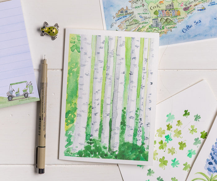 Spring Birches Card