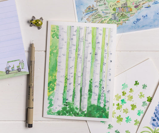 Spring Birches Card