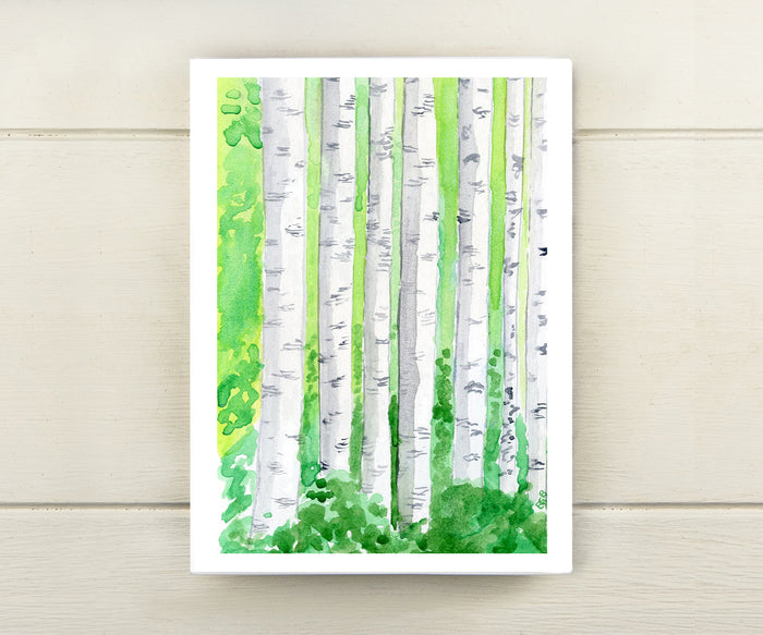Spring Birches Card