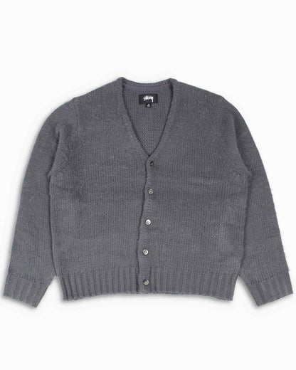 lost & found Stussy Stüssy Brushed Cardigan Charcoal
