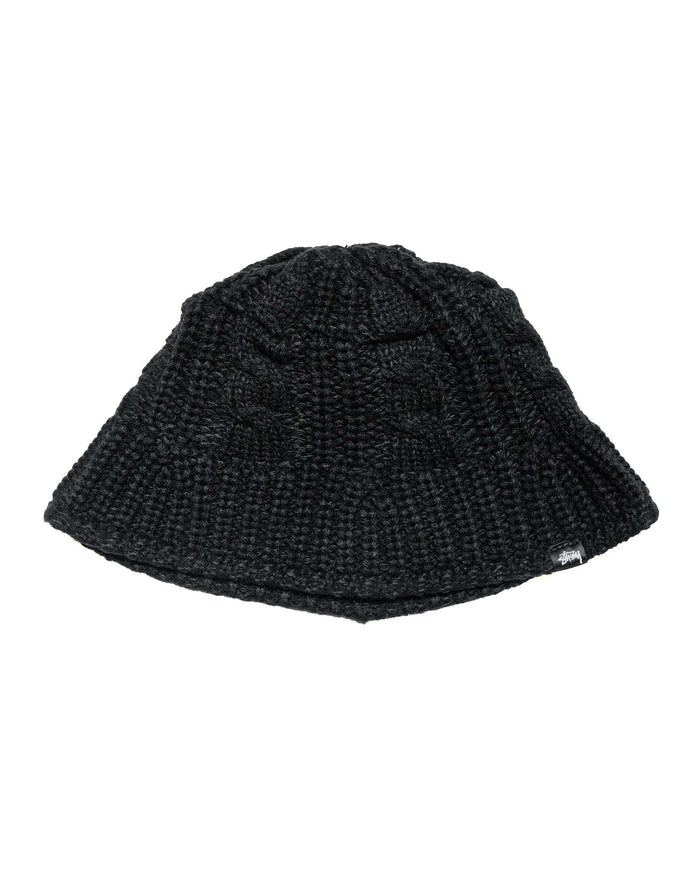 lost & found Stussy Stüssy Cable Knit Bucket Hat Black