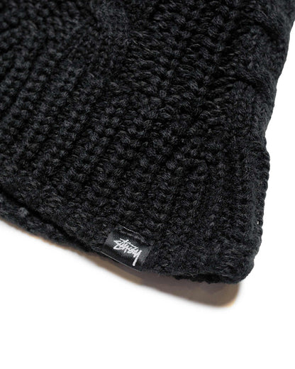 lost & found Stussy Stüssy Cable Knit Bucket Hat Black