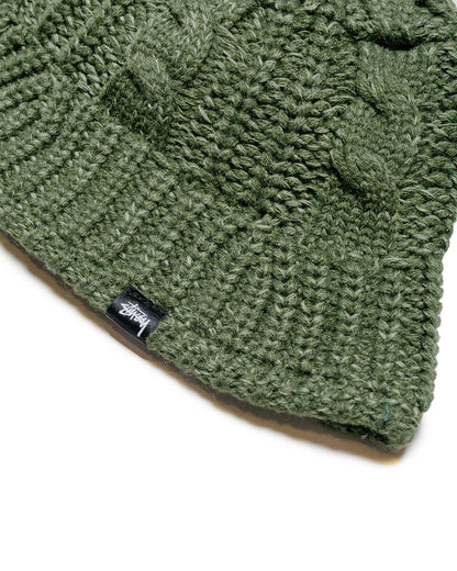 lost & found Stussy Stüssy Cable Knit Bucket Hat Olive