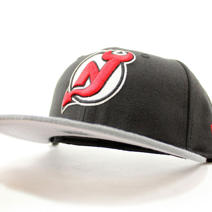 Suede Visor New Jersey Devils New Era 59Fifty Fitted Hats (Black Gray Gray Under Brim)
