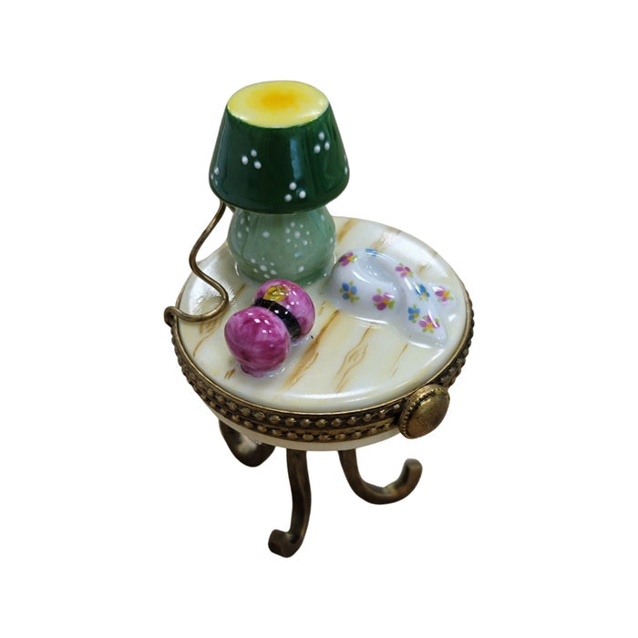 Yarn Table Lamp Limoges Box Porcelain Limoges furniture French Trinket Box