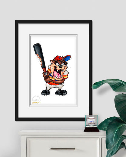 Taz On Deck x MLB Astros Limited Edition Art Print