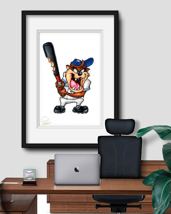 Taz On Deck x MLB Blue Jays Limited Edition Art Print