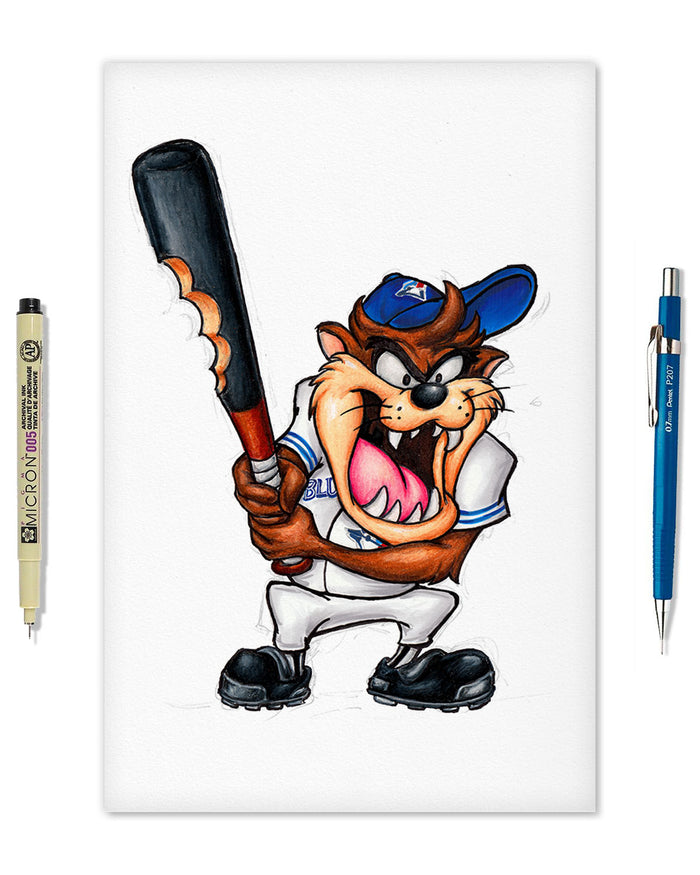 Taz On Deck x MLB Blue Jays Limited Edition Art Print