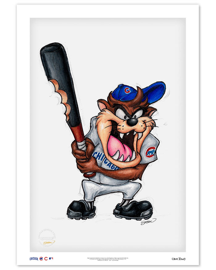 Taz On Deck x MLB Cubs Limited Edition Art Print