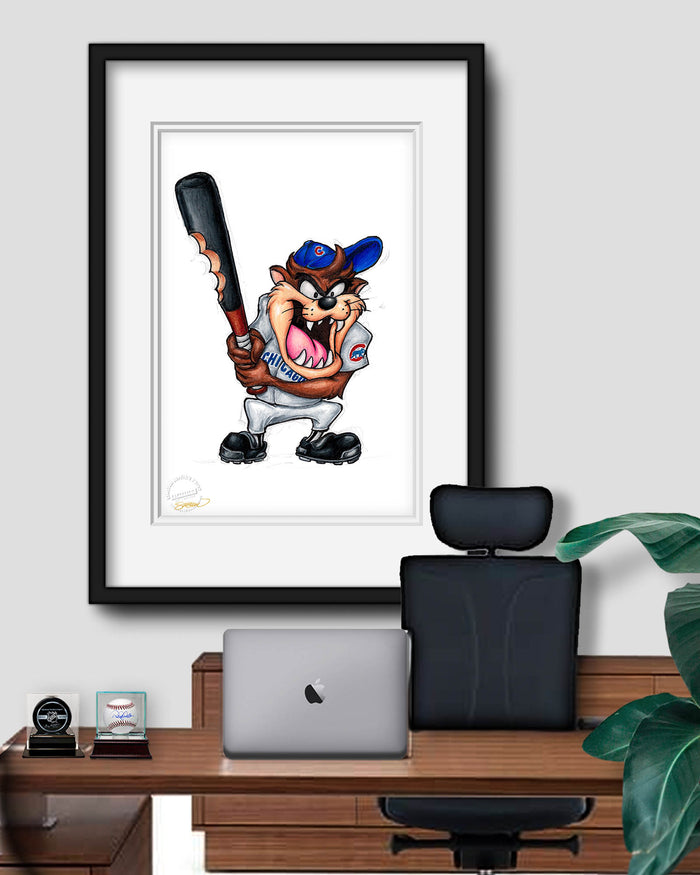Taz On Deck x MLB Cubs Limited Edition Art Print