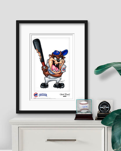Taz On Deck x MLB Cubs Limited Edition Art Print