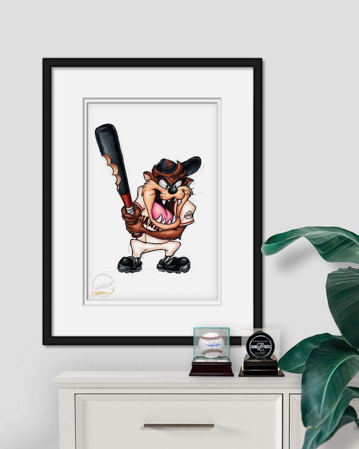 Taz On Deck x MLB Giants Limited Edition Art Print