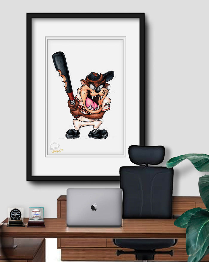 Taz On Deck x MLB Giants Limited Edition Art Print