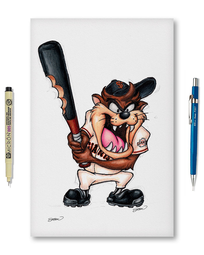 Taz On Deck x MLB Giants Limited Edition Art Print