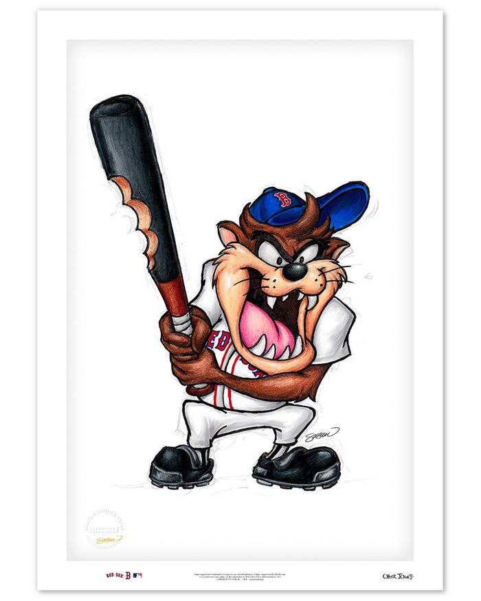 Taz on Deck x MLB Red Sox Limited Edition Art Print