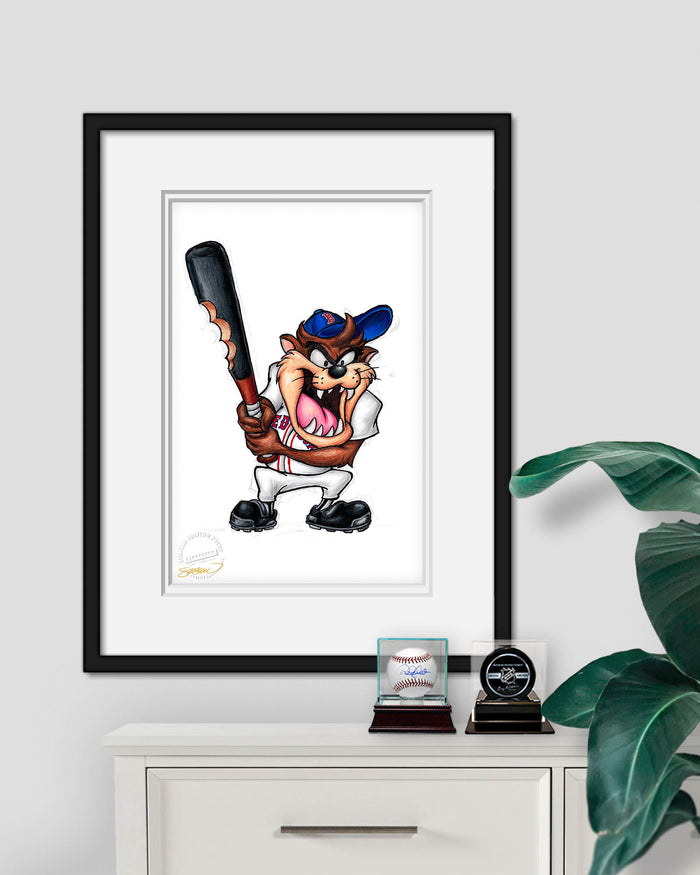 Taz on Deck x MLB Red Sox Limited Edition Art Print
