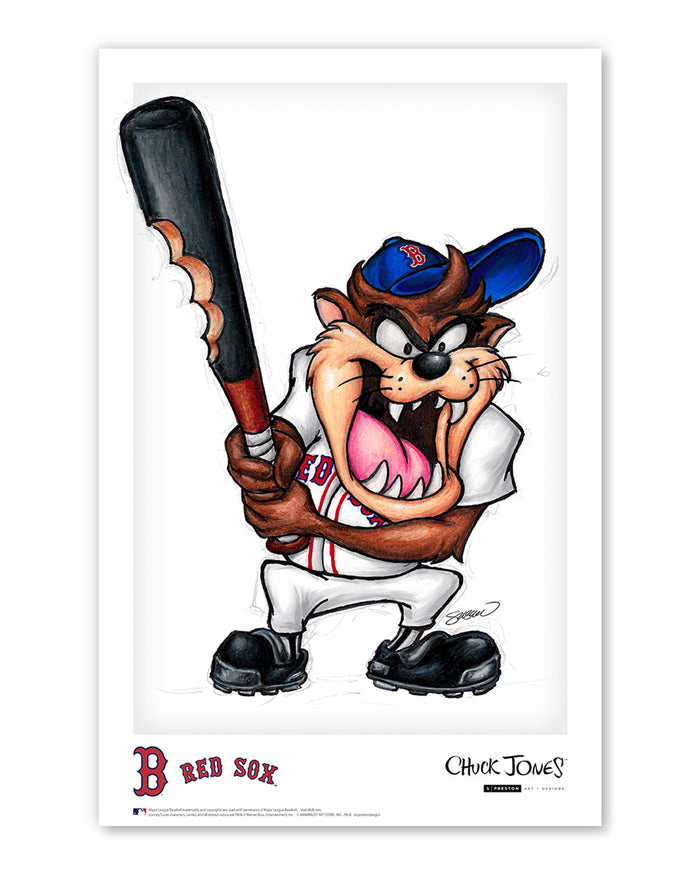 Taz on Deck x MLB Red Sox Limited Edition Art Print