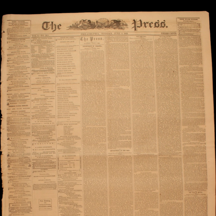 The Philadelphia Press, Civil War Issues