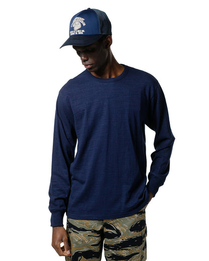 lost & found The Real McCoy's The Real McCoy's MC21109 Athletic L/S T-Shirt / Loop-Wheel Navy