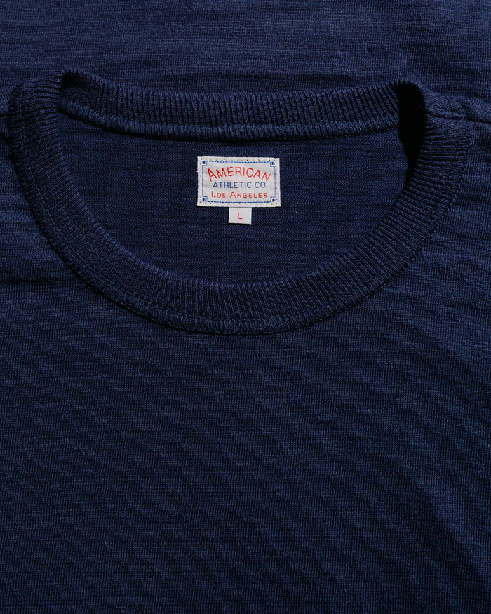 lost & found The Real McCoy's The Real McCoy's MC21109 Athletic L/S T-Shirt / Loop-Wheel Navy
