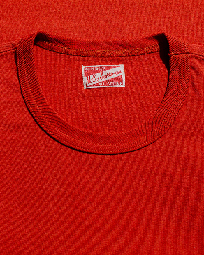 lost & found The Real McCoy's The Real McCoy's MC22006 Pocket Tee Cherry