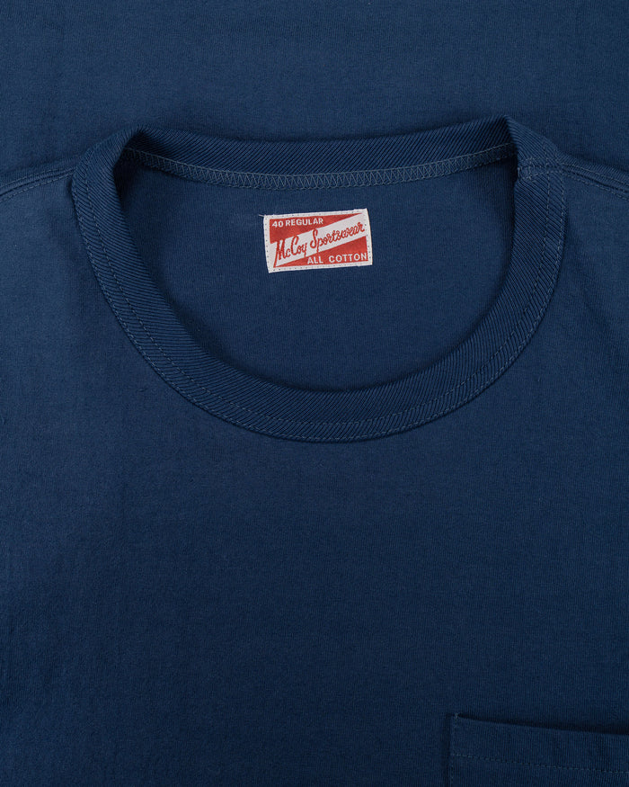 lost & found The Real McCoy's The Real McCoy's MC22006 Pocket Tee Marine Blue