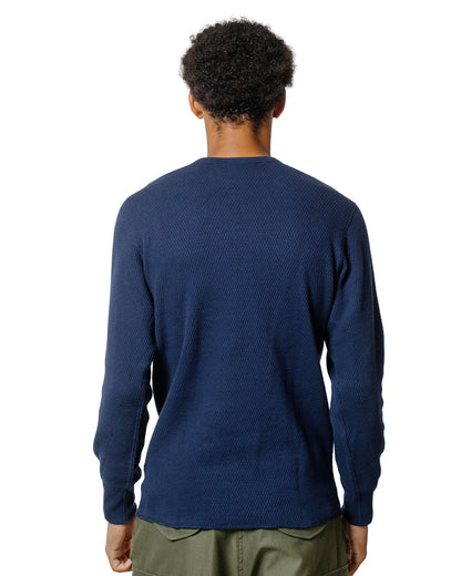 lost & found The Real McCoy's The Real McCoy's MC22109 U.S. Army Military Thermal Shirt Navy