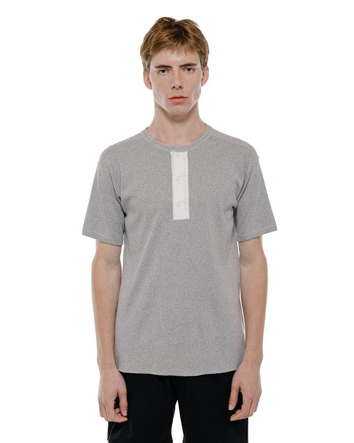 The Real McCoy's MC23022 Union Henley Undershirt S/S Medium Grey