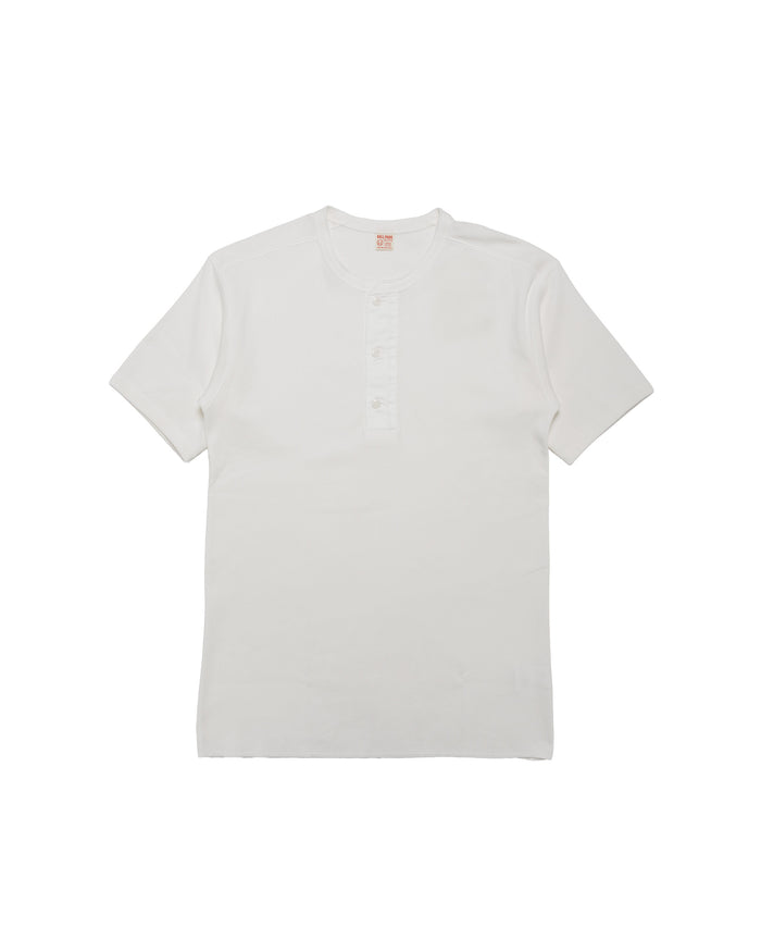 The Real McCoy's MC23022 Union Henley Undershirt S/S White
