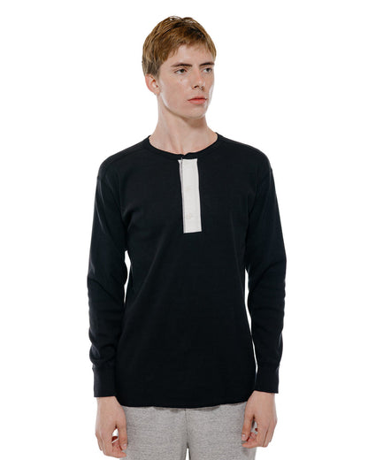 The Real McCoy's MC23111 Union Henley Undershirt L/S Black