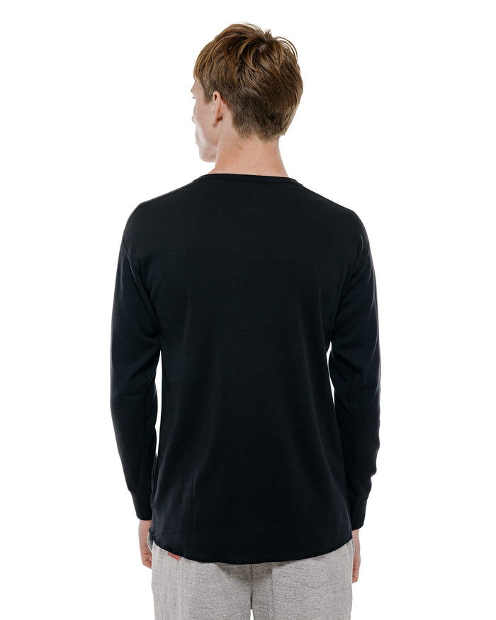 The Real McCoy's MC23111 Union Henley Undershirt L/S Black